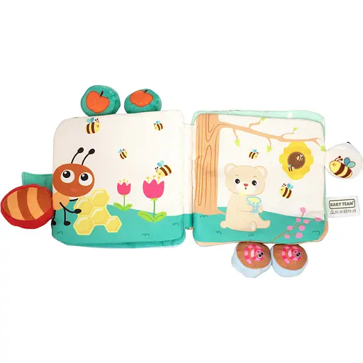 Текстильна іграшка-книжка Baby Team з брязкальцем (8721) - фото 4