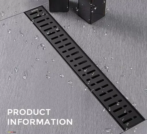 Душевой трап Gappo 70х700 мм, нержавеющая сталь, черный G87007-36 - фото 2