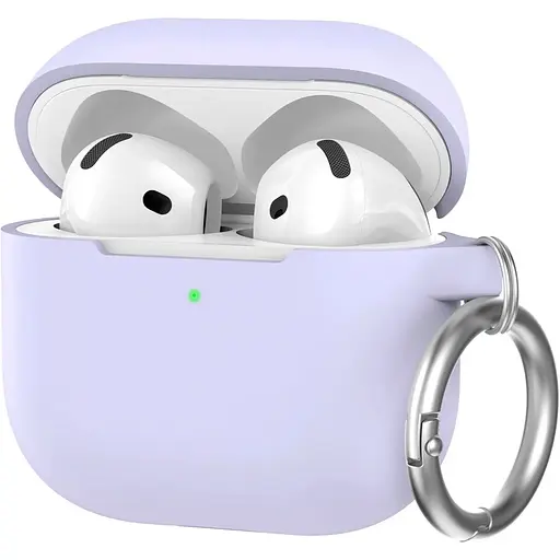 Чехол AhaStyle Colorful Silicone Case для AirPods 4 Lavender [133812]