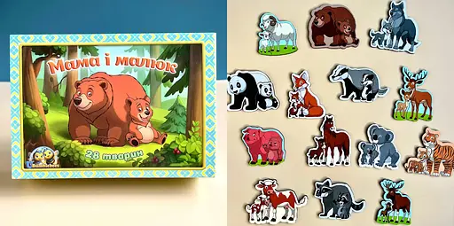 Дерев'яний пазл у скриньці "Мама і малюк" Ubee (ПСД033)