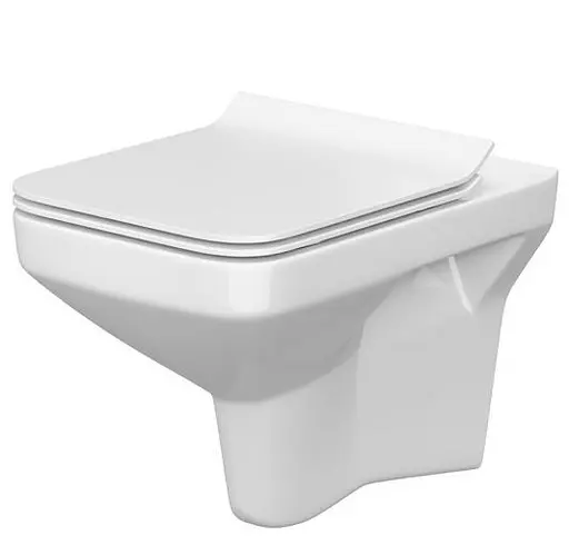 Подвесной унитаз Cersanit Como CleanOn с сиденьем duraplast Slim K701-102 - фото 1