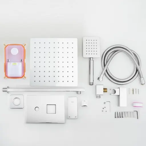 Душова система прихованого монтажу Yoka Dual хром + BOX BP.DUAL, Хром - фото 12