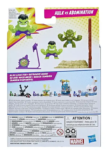 Набор игрушечный Hasbro Marvel Stunt Squad Герой против вора Hulk vs Abomination (F6895_F7066) - фото 3