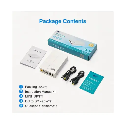 UPS ДБЖ безперебійне живлення для роутера, терміналу PON WGP 302 Optima 9 V 1 A, 12 V 2 A, 27 Вт 13500 mAh - фото 9