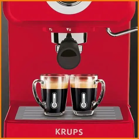 Кофеварка Krups рожковая Krups Opio 1.5 л молотая красная - фото 3