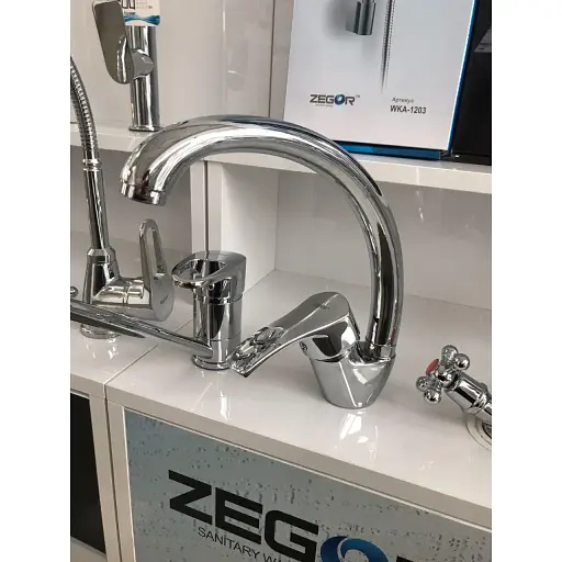 Змішувач для кухні Zegor YUB4-A279 одноважільний Хром 30412 - фото 8