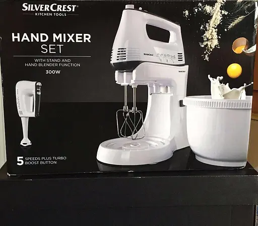 Ручной стационарный миксер с чашей, hand mixer set Silver Crest 300w - фото 4
