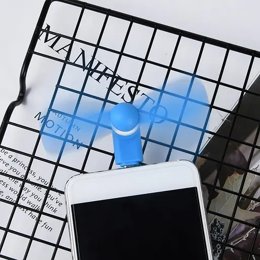 Вентилятор мобильный Type-C синий - фото 2