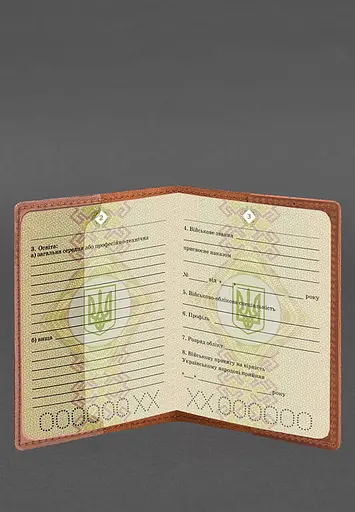 Кожаная обложка для военного билета 7.3 светло-коричневая Crazy Horse - фото 6