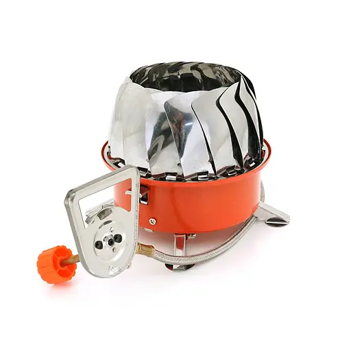 Туристическая газовая горелка Kovab K-206 с пьезоподжигом и защитой от ветра под газовые баллоны бутан и пропан-бутан - фото 4