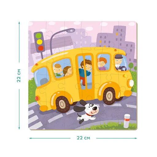 Дитячий набір пазлів Транспорт DoDo 300132, 4 в 1 - фото 5