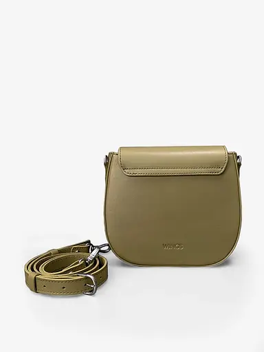 Жіноча шкіряна сумка Naomi оливкова - фото 4