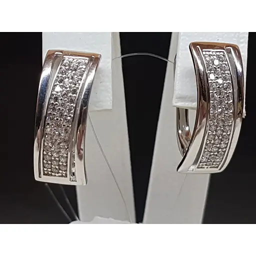 Срібні сережки Qvaliz з фіанітами. 902-00993 - фото 3