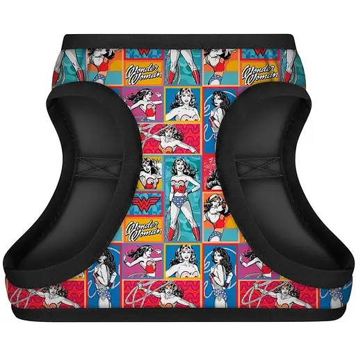 Шлея для собак Waudog Clothes м'яка з QR паспортом, малюнок "Чудо-жінка комікс", S2 - фото 2