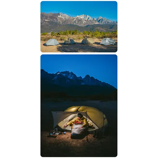 Намет Naturehike Mongar CNK2550WS016, 15D надлегкий двомісний сiрий - фото 8