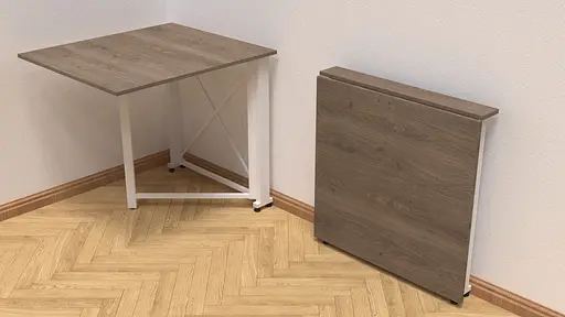 Стіл-книга трансформер Оріон 1 Ferrum-decor 750x810x730 Білий метал ДСП Дуб Сонома Трюфель 16 мм (FRD-104608) - фото 3