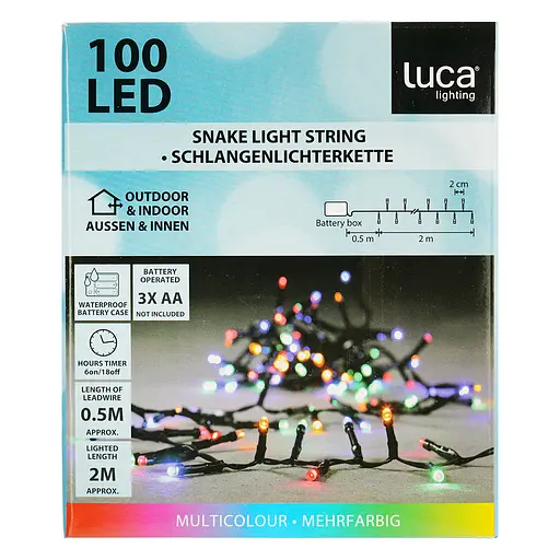 Гірлянда електрична Luca lighting 100 LED ламп 2 м різнокольорова