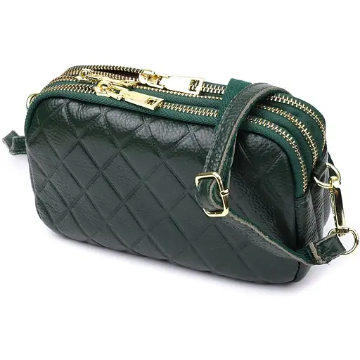 Кожаная сумка Vintage на три отделения для женщин 19х12х6.5 см sum0027599 - фото 1