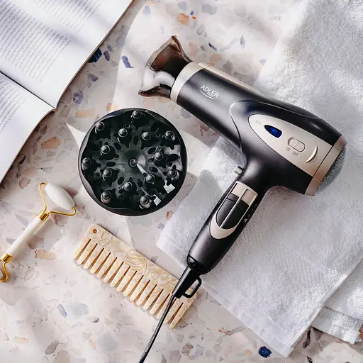 Фен Adler AD 2248 grey champane 2200Вт/ 2 скорости/ холодный обдув/ темп.режимов-3/ ионизация/ диффузор - фото 5