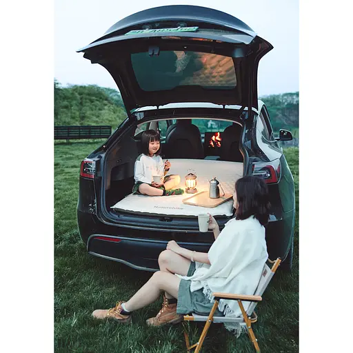 Матрац автомобильный кемпинговый двухместный Naturehike CNK2450WS010, 197х134х6,5 см светлый со встроенной помпой для надува - фото 3