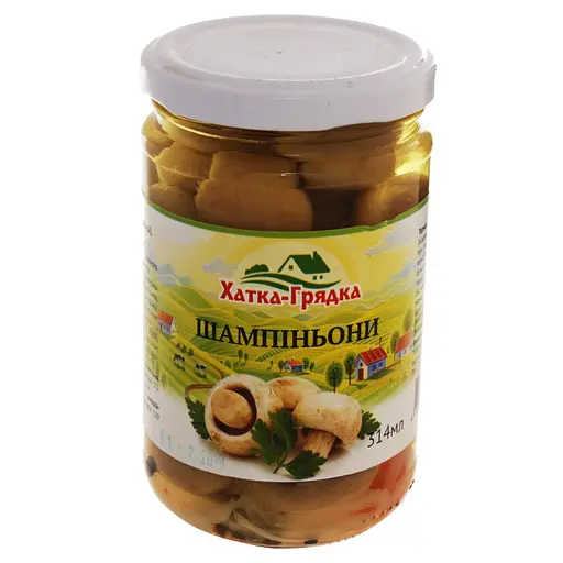 Гриби Шампіньйони Хатка - Грядка цілі мариновані скло 314 мл - фото 5