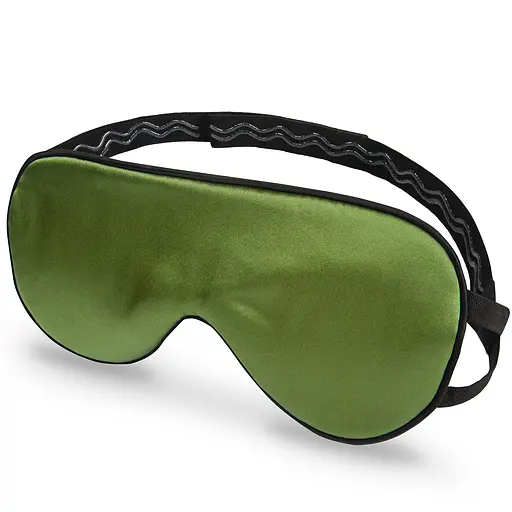 Маска для сну шовкова Чумацький Шлях з нековзкою резинкою в Подарунковій упаковці Хакі (1114-02)