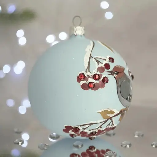 Ялинкова прикраса Санта Шоп Омелюх скло (4820001112337) - фото 4