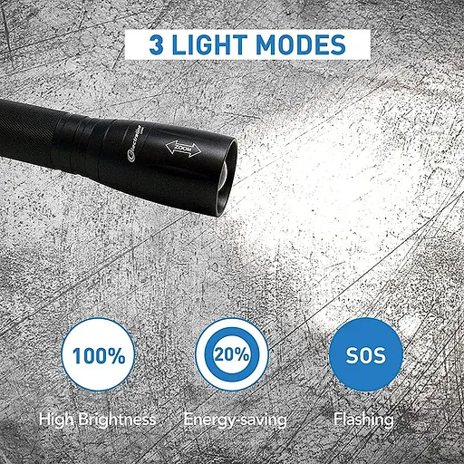 Ліхтарик світлодіодний Brille тактичний Electraline Lumina 10W 800LM IPX7, 58045 - фото 4
