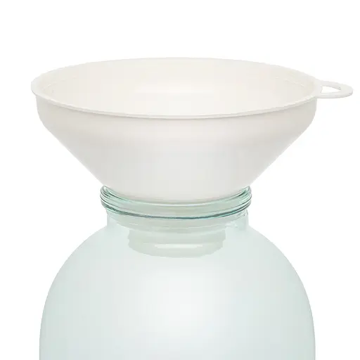 Воронка Ø 15,5 см пластиковая с широким горлом на банке, Kitchette Белый 85155 - фото 3