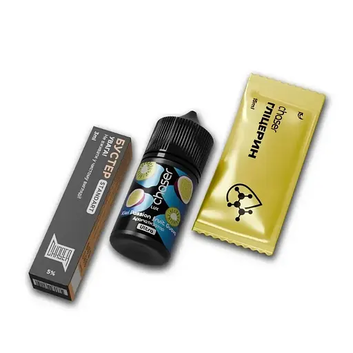 Набор компонентов для самозамеса солевой заправки CHASER Lux Ultra 30 мл KIWI PASSION FRUIT GUAVA Киви Маракуя Гуава, 0-50 мг (18060)
