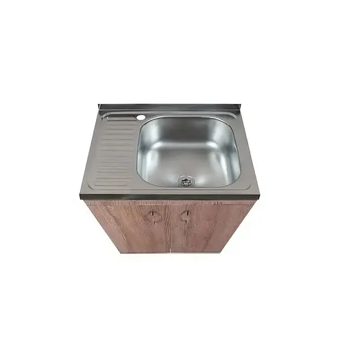 Тумба для кухні з накладною мийкою ЛДСП 60х50х83 см Дуб Трюфель ( 52867-01111) - фото 5