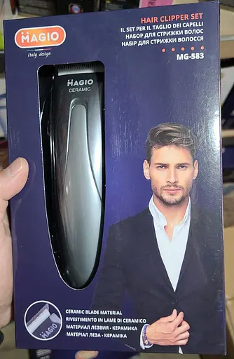 Професійна дротова машинка Magio MG-583 для стриження волосся з насадками - фото 7