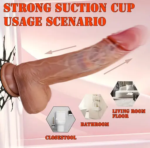 Реалістичний вібратор із підігрівом і телескопічним механізмом обертання, з пультом керування - фото 13