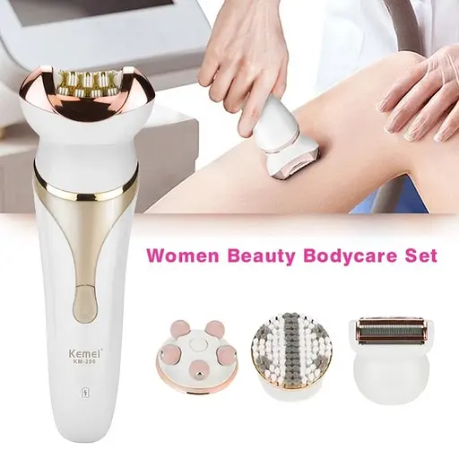 Эпилятор Kemei Km-296 с насадками (Белый) - фото 7