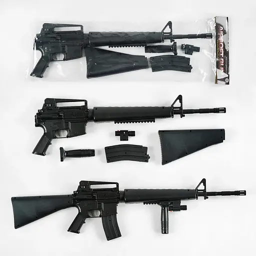 Автомат M 41-1 на пластиковых пульках, лазерный прицел, в кульке - фото 2