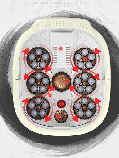 Масажер для ніг з підігрівом AUX 450 гідромасажна ванночка з ефектом джакузі - фото 5