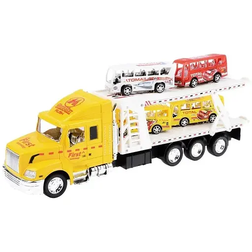 Игрушечный грузовик с платформой и автобусами IM75A