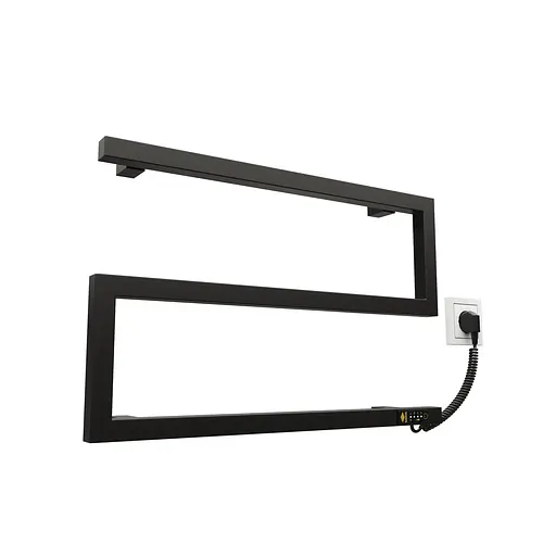 Электрический полотенцесушитель Kosser Зета 350х550 ER тайм. черный ЗЗ01ER, Черный матовый, Правое - фото 1