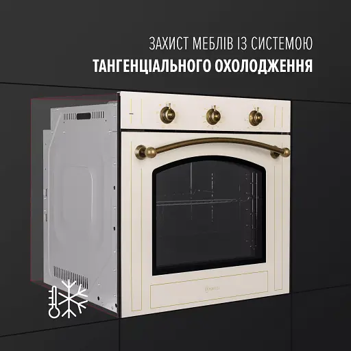 Духовой шкаф электрический Perfelli Retro 6M8L Beige - фото 7