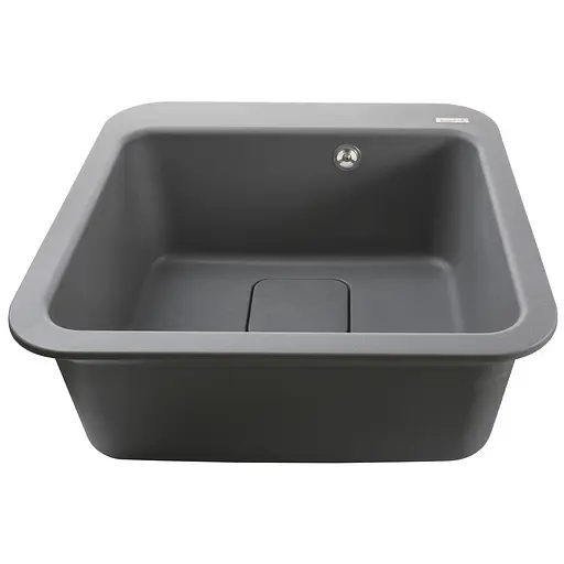 Гранітна мийка Globus Lux Barbora сірий металік 510x510 мм А0003, Сірий - фото 5