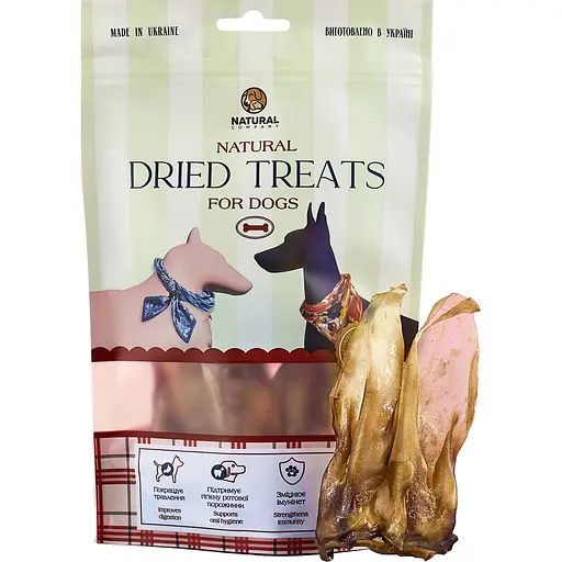 Ласощі для собак Natural вуха кролячі 10 шт.