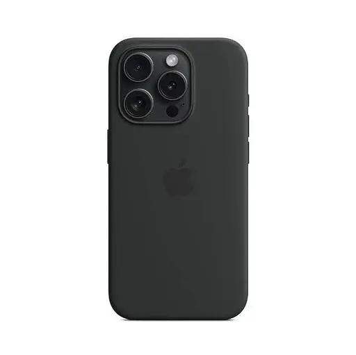 Силиконовый чехол матовый черный, для iPhone 16 Pro - фото 1
