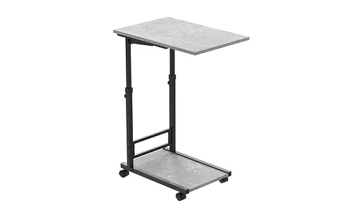 Стіл приставний Ferrum-decor Френу 62x40x60 метал Чорний ДСП Бетон 16мм (FRD-102511)