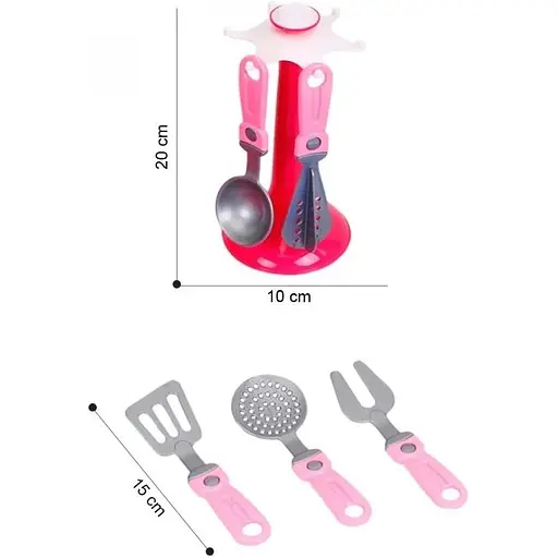 Кухонный набор Technok Toys ТехноК (6726) для девочки. На стойке, 6 предметов - фото 3