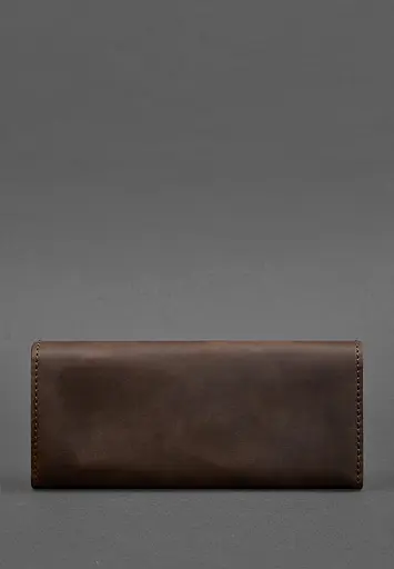 Женский кожаный бумажник Керри 1.0 темно-коричневый Crazy Horse - фото 5