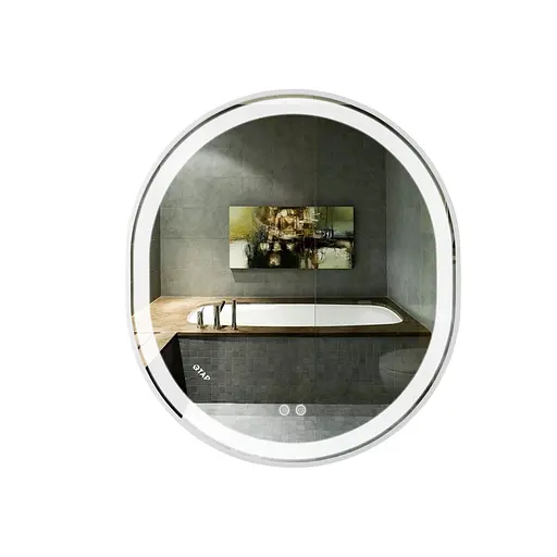 Дзеркало Qtap Gemini 800x700 з LED-підсвічуванням Touch, з антизапотіванням, з димером температури кольору (3000-6500K) Reverse QT2578R8071W - фото 1