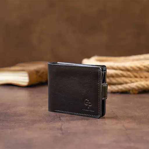 Мужской кожаный кошелек Grande Pelle 9х11.5х3 см acs0015038 - фото 7