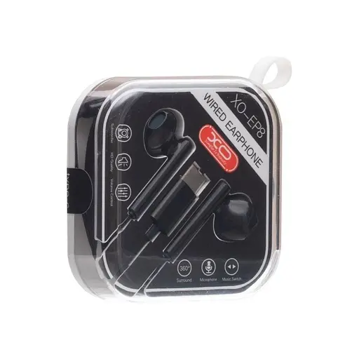 Навушники XO EP8 Type-C 1.2 м Black - фото 3