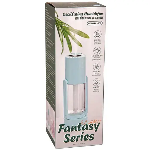 Увлажнитель воздуха Remax RL-HM17 с подсветкой и ароматизацией голубой - фото 1