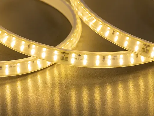 Світлодіодна стрічка 220в, 180штм, герметична, 12мм, теплий - фото 1
